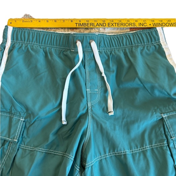 Steve & Barry's Board Shorts Teal & White Men’s Size Large Pockets New with Tags - Picture 7 of 9